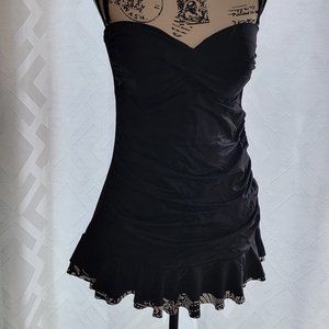 Apt 9 One Piece Ruffled Skirt Overlay Swimsuit XL